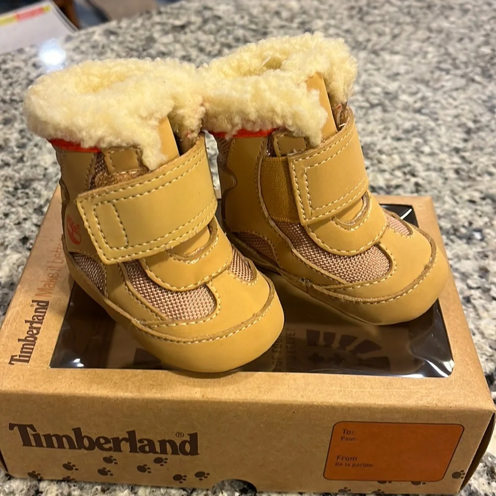 Timberland Climate Trekker Crib booties boots shoes Infant baby wheat Size 1